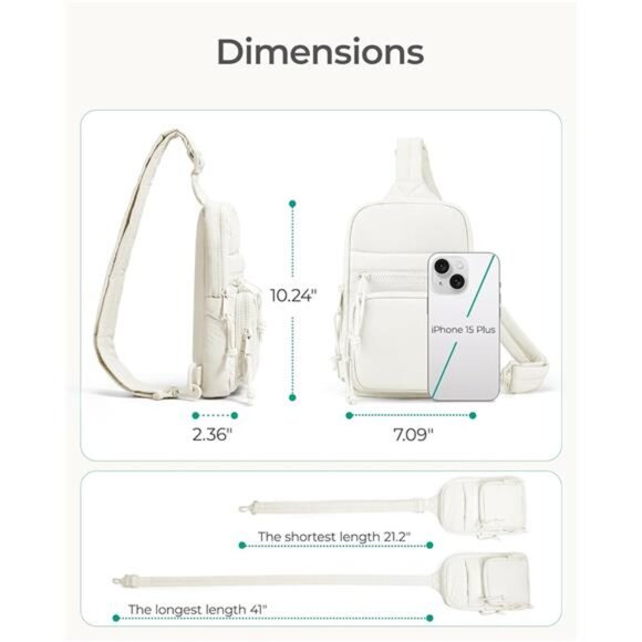 Women's Crossbody Sling Bag Small Purse Fanny Packs with Adjustable Strap - Picture 3 of 5